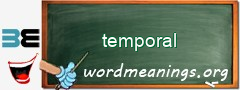 WordMeaning blackboard for temporal